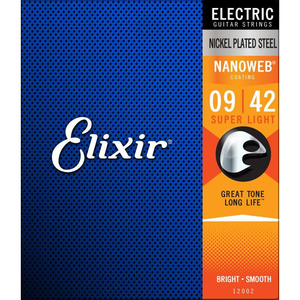 סט מיתרים לגיטרה חשמלית 009-042 Nanoweb  Elixir