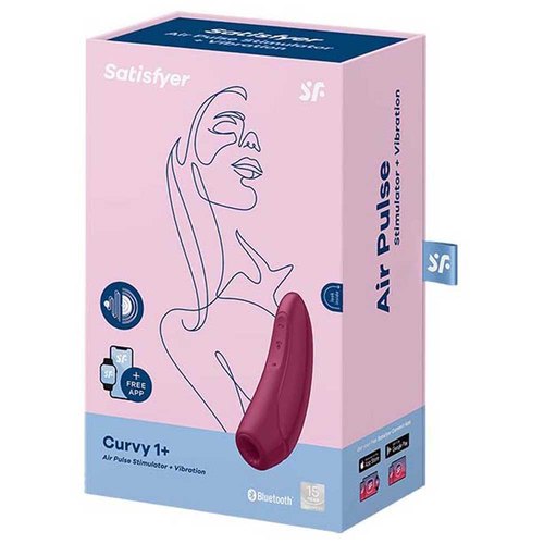 חדש !!! ויברטור סטיספייר נטען יונק המופעל באמצעות אפליקציה Satisfyer - Curvy 1 Plus