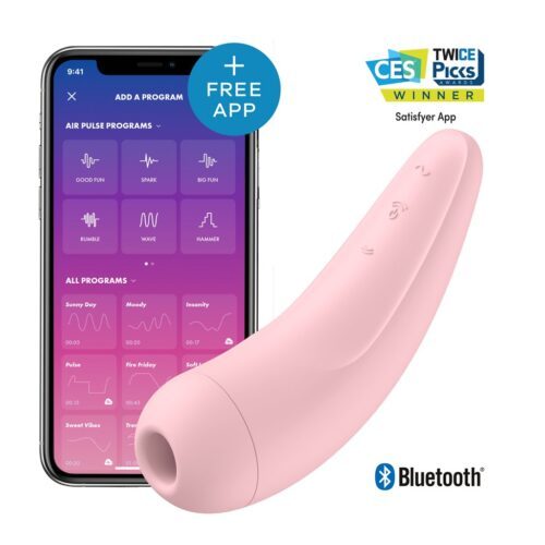 חדש !!! ויברטור סטיספייר נטען יונק המופעל באמצעות אפליקציה Satisfyer - Curvy 2 Plus