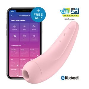 ויברטור סטיספייר קרווי 2 פלוס נטען יונק המופעל באמצעות אפליקציה Satisfyer - Curvy 2 Plus