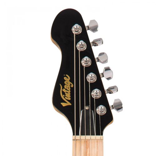 זוית נוספת Vintage V6M24 ReIssued Electric Guitar ~ Boulevard Black