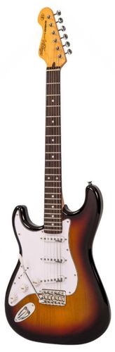 Vintage V6 ReIssued Electric Guitar ~ Left Hand Sunset Sunburst
