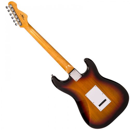 זוית נוספת Vintage V6 ReIssued Electric Guitar ~ Left Hand Sunset Sunburst