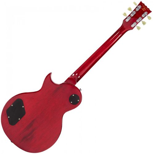 זוית נוספת Vintage V100TWR Reissued Electric Guitar - Flamed Trans Wine Red