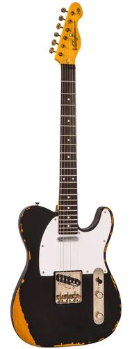 Vintage V62 ICON Electric Guitar ~ Distressed Black