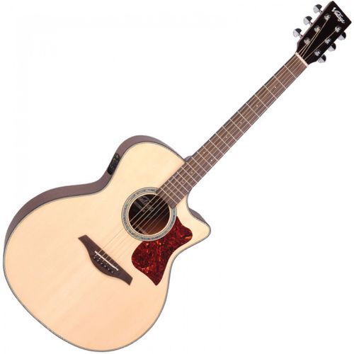 זוית נוספת Vintage VGA990 Electro-Acoustic Sweetwater Guitar ~ Natural