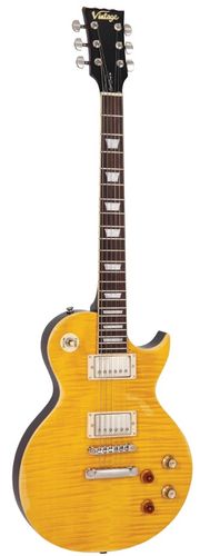 Vintage V100 ICON Electric Guitar ~ Distressed 'Lemon Drop'