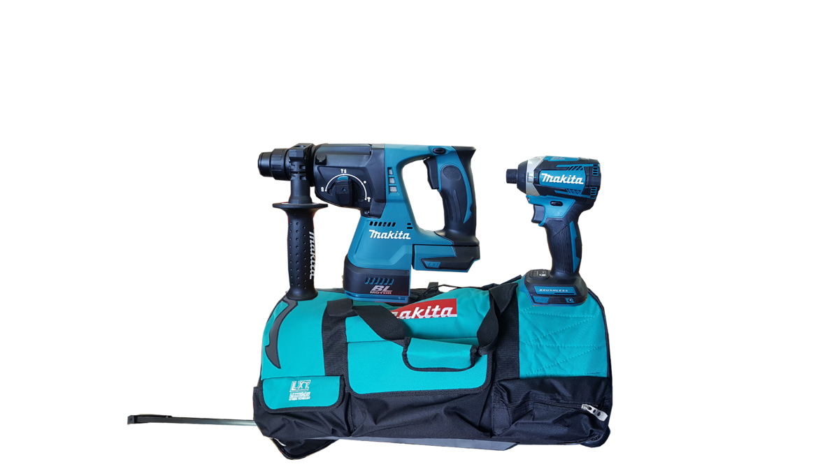 סט 18V מברגת אימפקט + פטישון + שתי סוללות 4.0AH