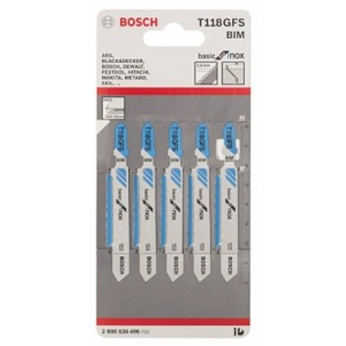 סט 5 להבי מסור אנכי  BOSCH T118GFS