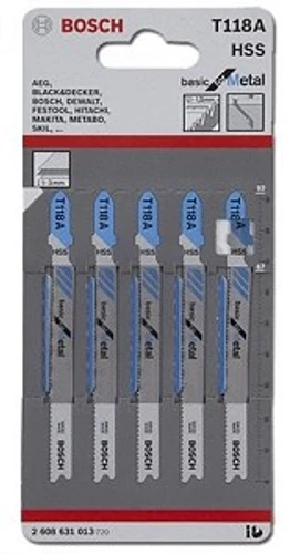 סט 5 להבי מסור אנכי מתכת BOSCH T118A