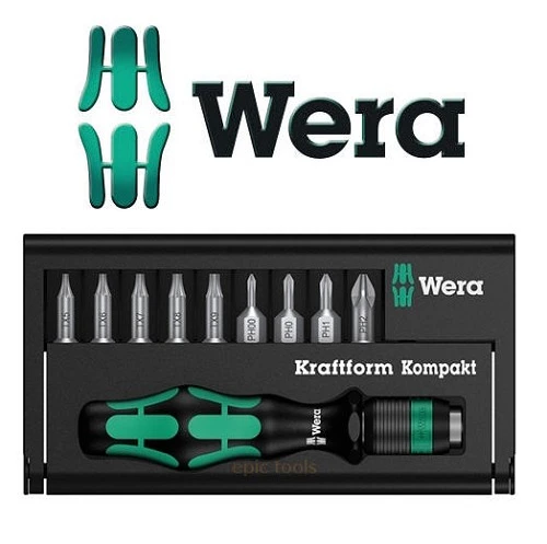 סט מברג מיני+ ביטים איכותי דגם Wera KOMPAKT 12 5135942001
