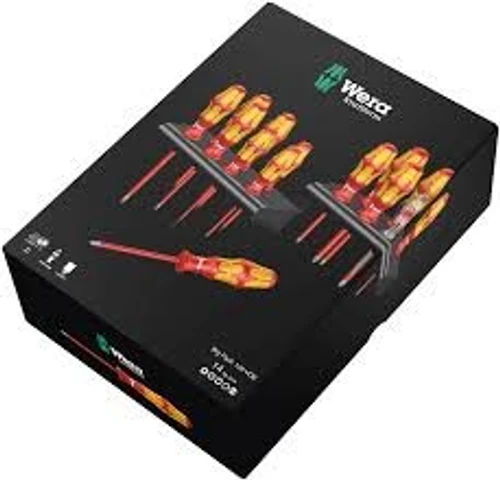 סט 14יח' מברגים מבודד דגם 5105631001 Wera 1000V laser tip 