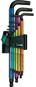 סט מפתחות אלן מ"מ צבעוני - דגם 05073593001 950/9 Wera Hex-Plus Multicolour 1 SB 