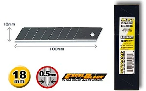 להבים לסכין רחב מחוזק OLFA LBB-50 