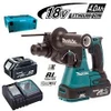 פטישון נטען בראשלס + 2 סוללות MAKITA DHR242RFE BL 18V 4Ah