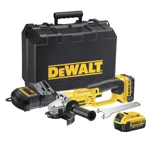 משחזת זווית נטענת "5 + 2 סוללות 4 אמפר (125 מ"מ) DeWALT DCG412M2 18V