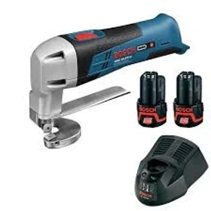 מספרי פח נטענים + 2 סוללות BOSCH GSC 12V-LI 2Ah