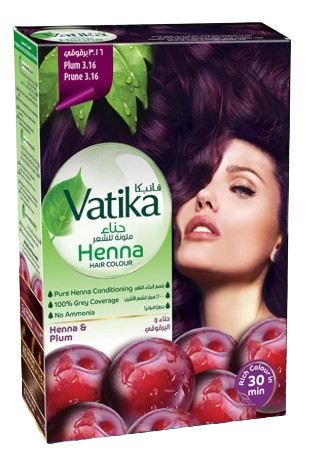 אבקת צבע לשיער | על בסיס חינה שזיף | וטיקה | Vatika