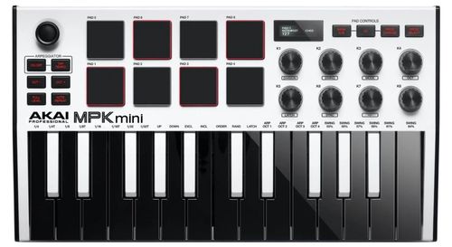 Akai Pro - MPK mini mkIII מקלדת שליטה (צבע לבן)
