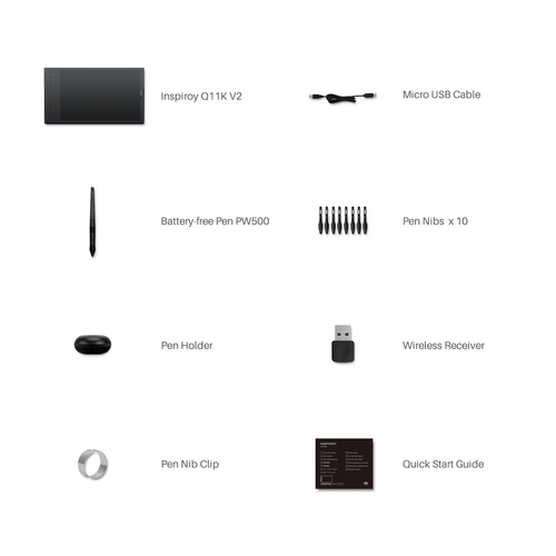 לוח גרפי Huion Inspiroy Q11K V2