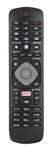 שלט תואם אוניברסלי לטלויזיה חכמה פיליפס smart TV PH4 NETFLIX