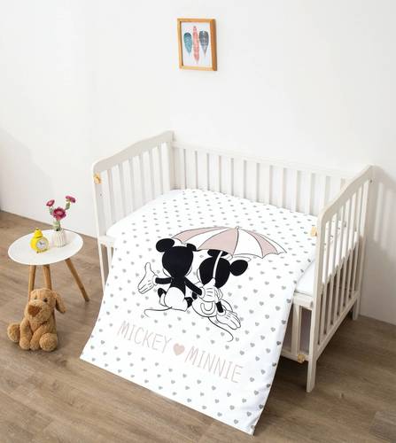 סט למיטת תינוק / מעבר 100% סאטן אל קמט MICKEY & MINNIE 30