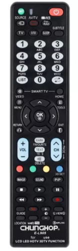 שלט תואם אוניברסלי לטלויזיה LG אלג'י LCD LED HDTV