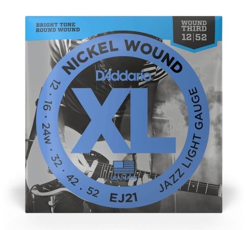 D'Addario EJ21 12-52 Jazz Light Electric Guitar Strings