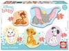 5 פאזלים לפעוטות חיות על גלגלים 3-5 חלקים - בעלי חיים דיסני