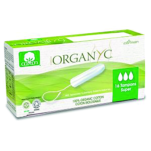 טמפונים אורגנים ללא מוליך -סופר  16 יח`  Organ(y)c