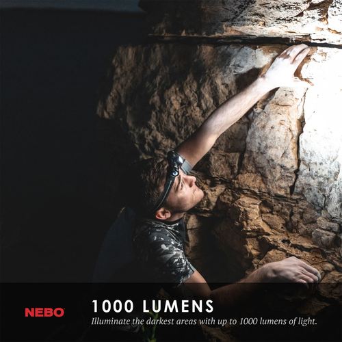 פנס ראש נטען TRANSCEND 1000 מבית NEBO TOOLS