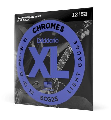 זוית נוספת D'Addario ECG25 12-52 Light Electric Guitar Strings