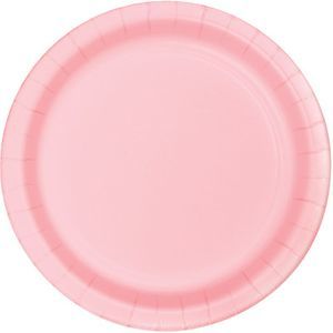 צלחות נייר בצבע וורוד בייבי 18 ס