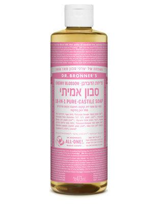 סבון אמיתי נוזלי פריחת הדובדבן 473 מ"ל Dr. Bronner