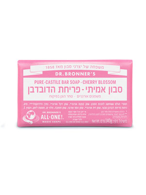 סבון אמיתי מוצק פריחת הדובדבן, 140 גרם, Dr. Bronner