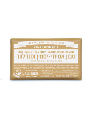 סבון אמיתי מוצק יסמין וסנדלווד, 140 גרם, Dr. Bronner's