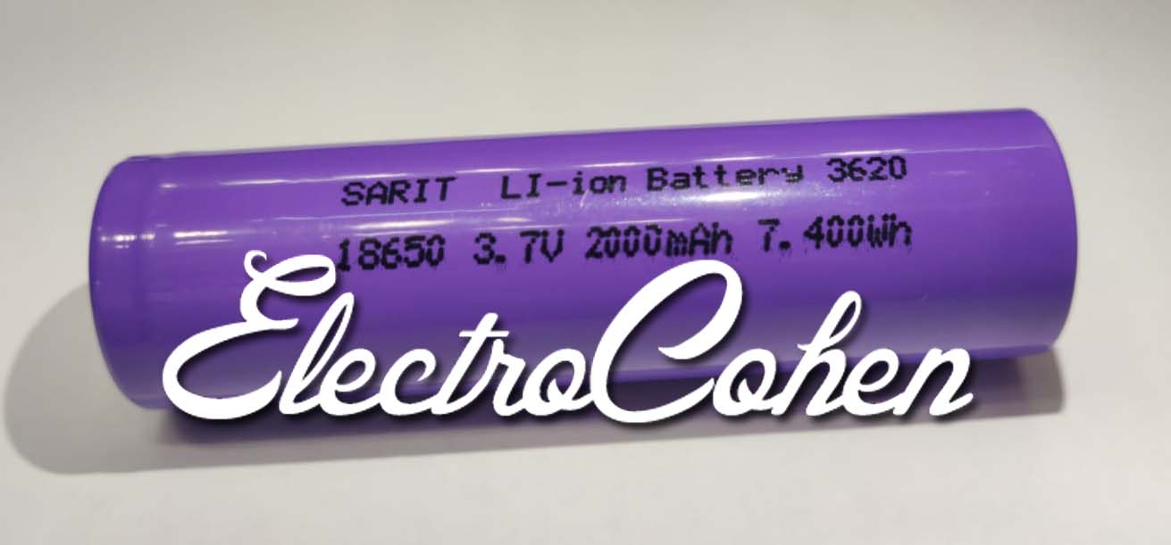 סוללה נטענת 18650 2000mah 3.7V