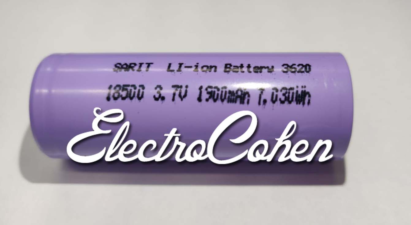 סוללה ליתיום נטענת 18500 1900MaH 3.7V