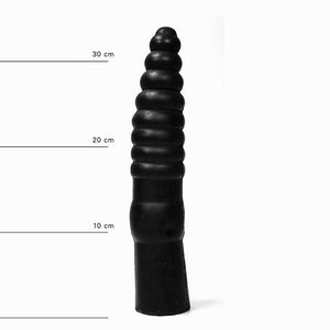 דילדו ויניל אנאלי ארוך שחור באורך 33 ס"מ All Black אהבה ותשוקה
