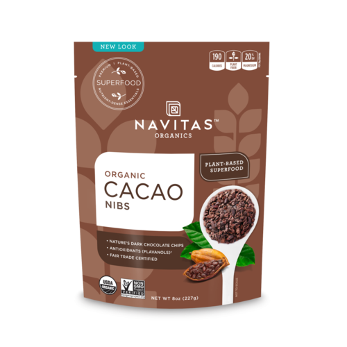 שבבי קקאו אורגני רוא  227 גרם  NAVITAS ORGANICS