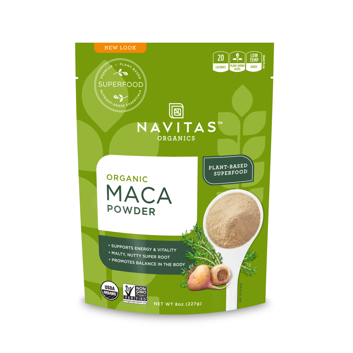אבקת מאקה אורגנית 227 גרם  NAVITAS ORGANICS