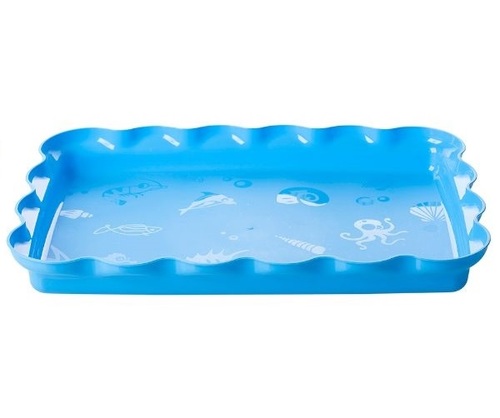 מגש כחול גלים גדול למשחק עם חול קינטי