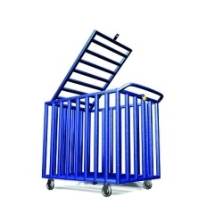 עגלת כדורים מתכת 100X70X70 ס"מ כלוב כדורים נייד 