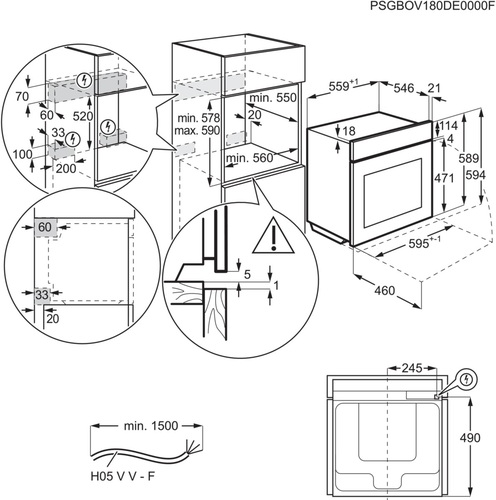 תנור בנוי פירוליטי Electrolux COE7P31X אלקטרולוקס 