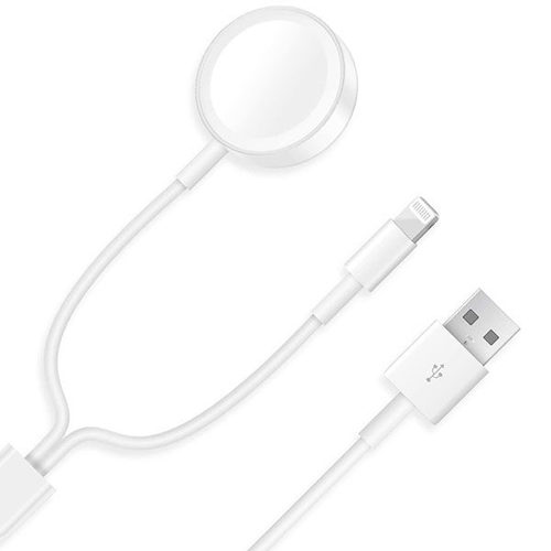 כבל טעינה משולב 2 ב-1 – חיבור לאייפון וחיבור ל-Apple Watch