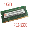 זכרון 1 ג'יגה למחשב נייד SO-DIMM PC2-5300 667Mhz 1GB Hynix