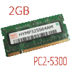 זכרון 2 ג'יגה למחשב נייד SO-DIMM PC2-5300 667Mhz 2GB Hynix