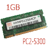 זכרון 1 ג'יגה למחשב נייד SO-DIMM PC2-5300 667Mhz 1GB Hynix   