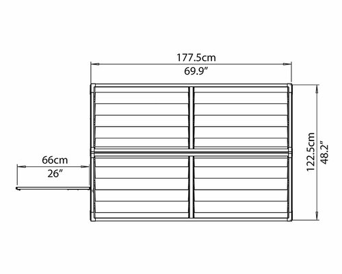 מחסן גינה Skylight קרם 1.2 1.8x | מק