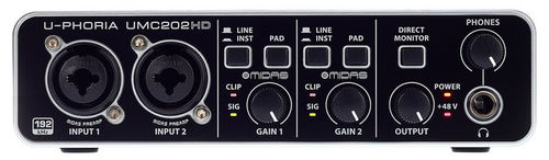 כרטיס קול USB 2*2 כניסות מיק MIDAS סדרת U-PHORIA BEHRINGER